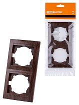 Рамка 2-х постовая вертикальная венге "Лама"  TDM