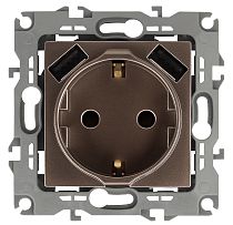 Розетка с USB ЭРА 12 12-4109-13 5В-3А бронза со шторками