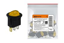 Клавишный переключатель круглый MIRS-101-3-Y желтый с подсветкой 2 положения 1з  TDM