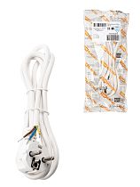 Шнур сетевой с вилкой ПВС-ВП 3x0,75мм² 1,5м с/з белый TDM