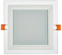 LIGHTING Светильник светодиодный ДВО 1624 со стеклом квадрат 12Вт 4000К IP20  IEK