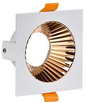 Светильник LIGHTING 4109 встраиваемый поворотный под лампу GU10 белый/золото пластик  IEK