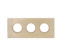 Рамка 3-х постовая, скрытый монтаж, Шедель Форест, дерево, цвет Светлый бук Bironi