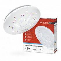 Светильник светодиодный серии DECO 48Вт 230В 6500К 3120Лм 380х55мм КАРУСЕЛЬ IN HOME