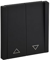 FORTE&PIANO Выключатель жалюзи 10А FP111M металл черный IEK