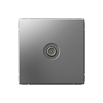 ArtGallery Сталь TV Розетка проходная 4DB, механизм Systeme Electric (Schneider Electric)