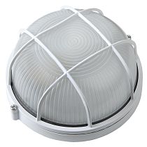 Светильник под лампу ЖКХ НБП/НПП 1302 круг белый с реш. General GCF-R-E27-60-IP65