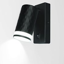 Бра GWL-GU10-M-IP20 Черный С боковым рассеивателем Кирпич
