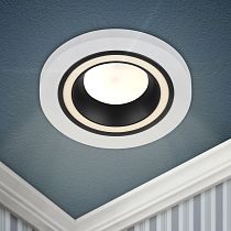 Светильник встраиваемый декоративный ЭРА DK90 WH/BK MR16/GU5.3 белый/черный