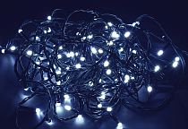 LIGHTING Гирлянда нить 10м 100 светодиодов белый свет IP20 зеленый шнур 1,5м 230В контроллер 8 сцен  IEK