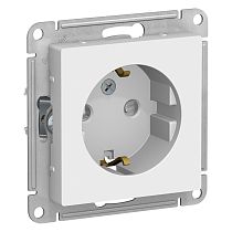 AtlasDesign Белый Розетка с заземлением со шторками 16А Systeme Electric (Schneider Electric)