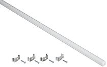 Профиль алюминиевый для светодиодной ленты 1616 накладной угловой 2м с комплектом аксессуаров (опал) IEK Профиль алюминиевый для светодиодной ленты 1616 накладной угловой 2м с комплектом аксессуаров (опал) IEK