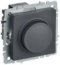 BRITE Светорегулятор поворотно-нажимной 600Вт СС10-1-0-БрГ графит  IEK