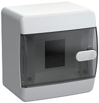 UNION Compact Корпус пластиковый ЩРН-П-4 IP41 черная прозрачная дверь  IEK