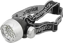 Фонарь Navigator NPT-H01-3AAA налобный 4 режима 25LED, блистер