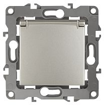 Розетка ЭРА 12 12-2103-15 16А 250В перламутр с заземлением со шторками с крышкой