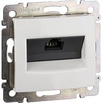 VALENA Розетка компьютерная RJ45 категория 5Е UTP с захватами белый