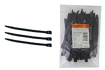 Кабельный хомут с горизонтальным замком (не разъемный) КСГ 9х260 черный (100 шт)  TDM