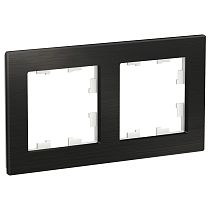 AtlasDesign Nature Металл Оникс Рамка 2-постовая  (Schneider Electric) Systeme Electric (Schneider Electric)