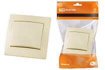 Выключатель 1 кл. 10А сл. кость "Таймыр"  TDM