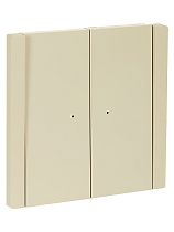 FORTE&PIANO Выключатель 2-клавишный проходной с индикацией 10А FP408 ваниль IEK