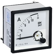 Амперметр Э47 72х72мм 10А класс точности 1.5  IEK