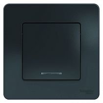 Blanca скрытая установка Антрацит Выключатель 1 клавишный  с подсветкой  10А Systeme Electric (Schneider Electric)