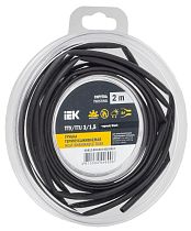 Трубка термоусадочная ТТУ нг-LS 3/1,5 черная (2м/упак)  IEK