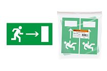 Знак "Направление к эвакуационному выходу направо" 200х100мм  TDM