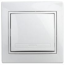 Выключатель ЭРА Intro Plano  1Э-101-01 10А 250В белый одноклавишный без лапок