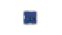 AtlasDesign Аквамарин Розетка компьютерная 2-ая RJ45+RJ45, кат 5E Systeme Electric (Schneider Electric)
