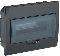 Корпус модульный пластиковый ЩРВ-П-12 IP41 встраиваемый черный  IEK
