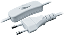 Шнур сетевой с выключателем NPS-FS-170-2x0.75-WH 1.7м белый Navigator