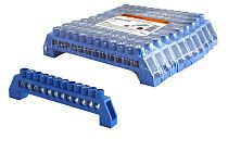 Шина "N" нулевая в изоляторе 6х9мм 12 групп никелированная  TDM