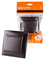 Розетка 2П+З 16А 250В IP44 с защ. шт. с крышкой шоколад "Лама"  TDM