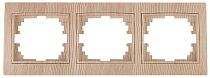 Рамка для розеток и выключателей на 3 поста Intro Plano 1-503-11 на 3 поста сосна