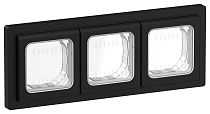 FLITE Рамка 3-местная IP55 Рпро-3-55-ФлЧ черный IEK