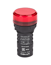 Лампа коммутационная ADDS D22 LED красный 24В AC/DC ЛK-22 IP55