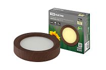 Светильник накладной светодиодный круг "Даунлайт" СПО (венге) 12 Вт 170*32 мм 3000К  TDM Светильник накладной светодиодный круг "Даунлайт" СПО (венге) 12 Вт 170*32 мм 3000К  TDM