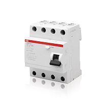 Выключатель дифференциального тока (УЗО) 4п 63А 30мА тип AC FH204 ABB