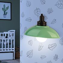 Ночник-светильник светодиодный ЭРА NLED-487-1W-SW-GR настенный на батарейках с выключателем зеленый