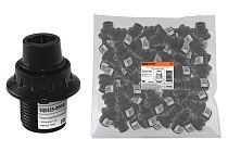 Патрон карболитовый с кольцом, Е14, черный,  TDM