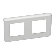 Mosaic-New Рамка 2х2 модуля горизонтальная алюминий пластик Legrand
