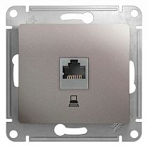 Glossa Платина Розетка компьютерная RJ45 кат.5E Systeme Electric (Schneider Electric)