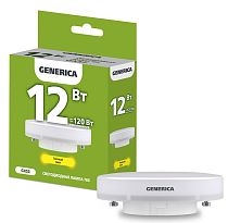 Лампа светодиодная T80 таблетка 12Вт 230В 3000К GX53 GENERICA IEK