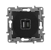 Розетка USB Legrand Etika 672636 антрацит A-C Legrand Розетка USB Legrand Etika 672636 антрацит A-C Legrand