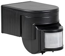 Датчик движения ИК настенный 1100w 180град. 12м IP44 черный  IEK