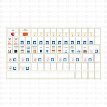 Комплект модульных наклеек большой (164х299) EKF PROxima