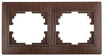 Рамка для розеток и выключателей на 2 поста Intro Plano 1-502-10 венге