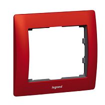 Рамка однопостовая Красный Металл Galea Life Legrand